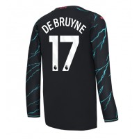 Camiseta Manchester City Kevin De Bruyne #17 Tercera Equipación Replica 2023-24 mangas largas
